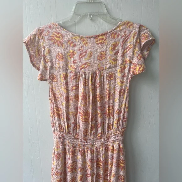 Lucky Brand Pink Floral Felice High-low Midi Dress (size S) - Picture 9 of 12